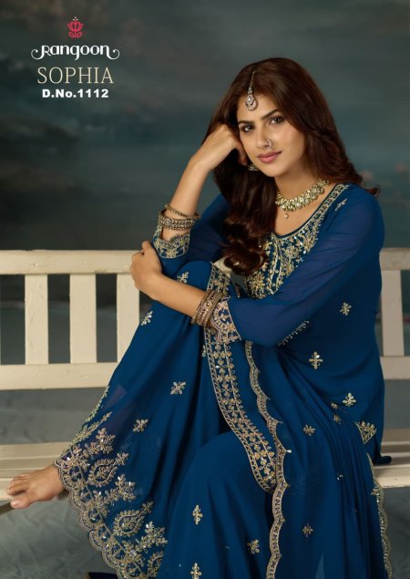 Sophia By Rangoon Geoegette Khatli Mirror Work Readymade Suits 